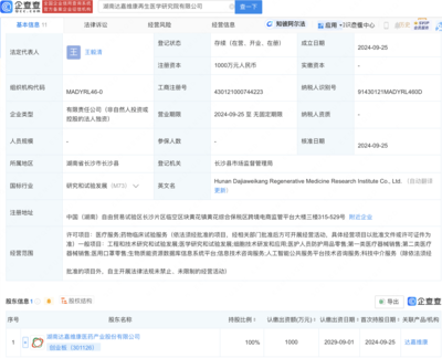 達嘉維康成立再生醫(yī)學(xué)研究院公司，借力生物質(zhì)能資源數(shù)據(jù)庫信息系統(tǒng)開啟新征程